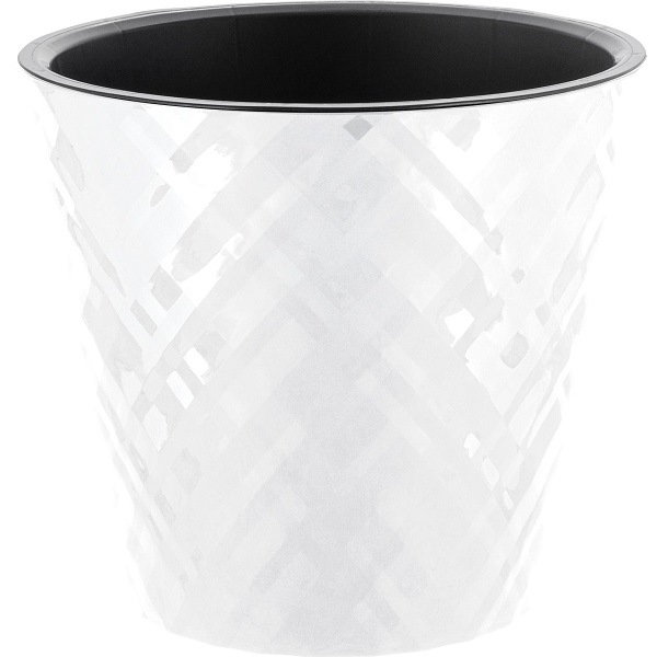 Горшок для цветов Manhattan D160мм, 1,6л c дренажной вставкой белоснеж.жасмин (то)