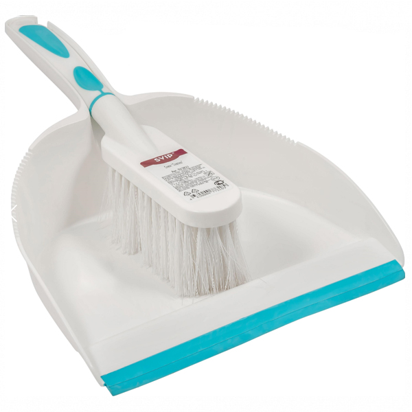 Набор Ballet (щетка с совком) белый/бирюзовый (то)