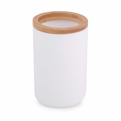 Стакан для зубных щеток "Бамбук" (белый)  (то)