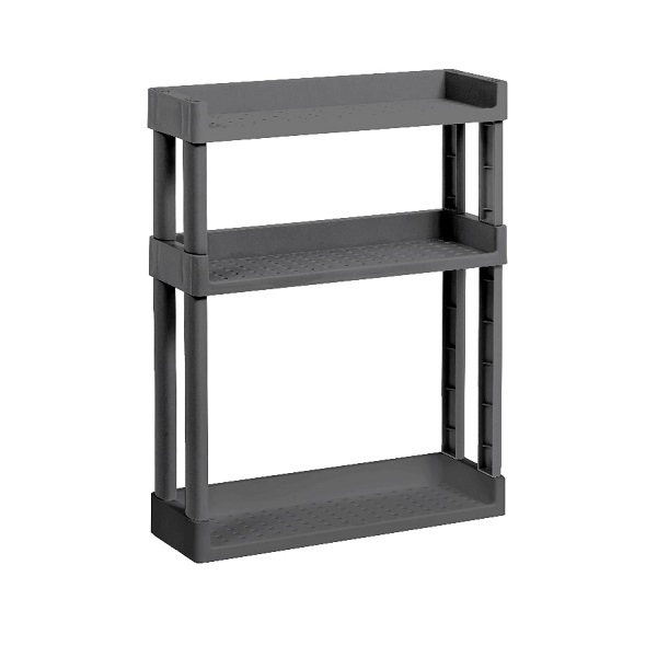 Полка VIKEA навесная 3-х ярусная (серый) (то)