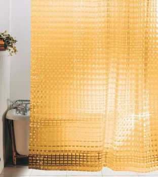 Штора для в/комнаты "SHOWER CURTAIN",180х180см, 3D (объемная), ПВХ, оранжевая, Тайвань