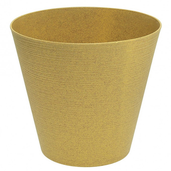 Горшок "ЭКО Конус" D19 со встав. 3,0л горчичный