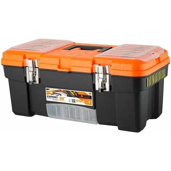Ящик для инструментов Blocker Expert 20" с ручкой-замком черный/оранжевый (то)