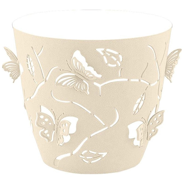 Горшок для цветов Plast Team Butterflies 2,5л D175мм круглый молочный туман