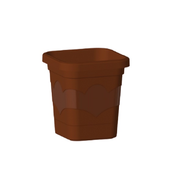 Горшок "Валенсия" Квадрат, D19,  2,9л, терракот (то)