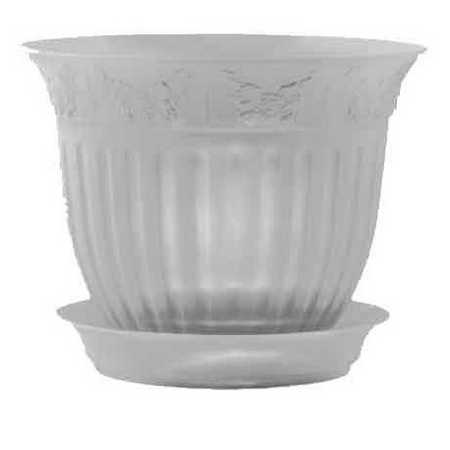 Горшок "Виноград", D13, с поддоном 0,5л прозрачный