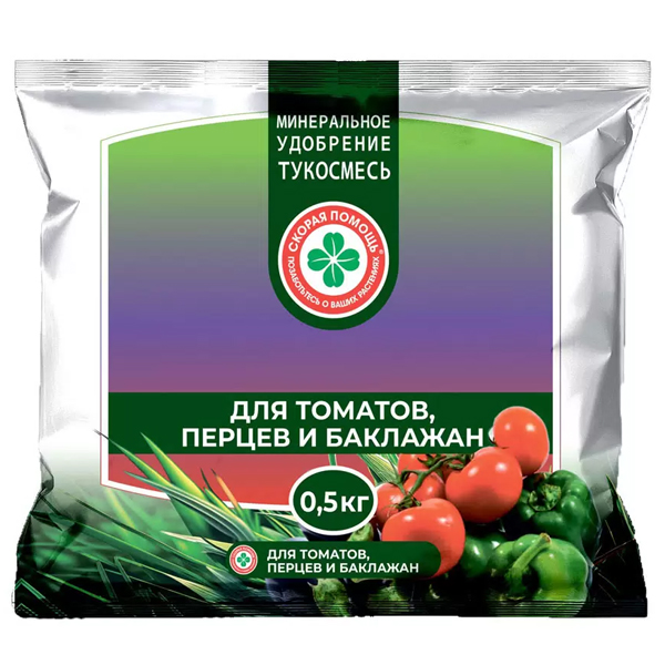 Удобрение минеральное тукосмесь "Скорая помощь" Для томатов, перцев, баклажанов 0,5 кг