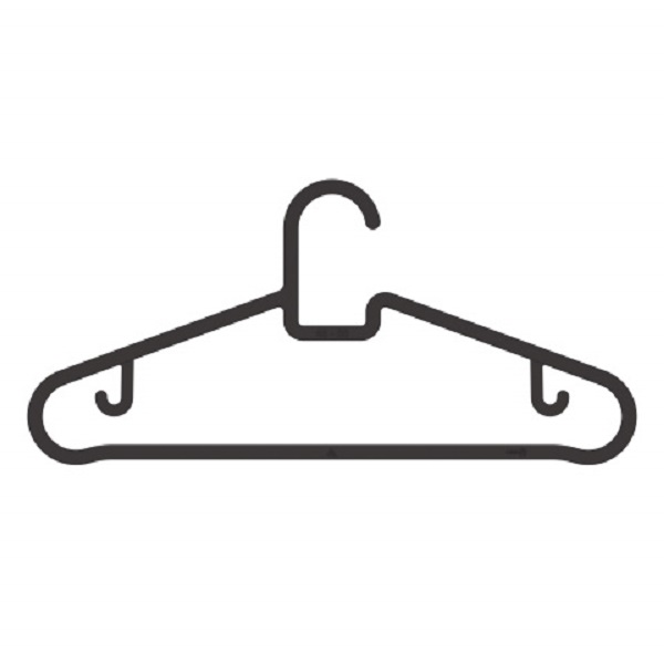 Набор вешалок-плечиков (10шт.)(48-50р.)(черный) (то)