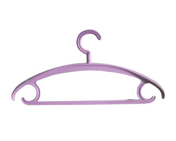 Вешалка пластиковая 42см (фиолет пастель)