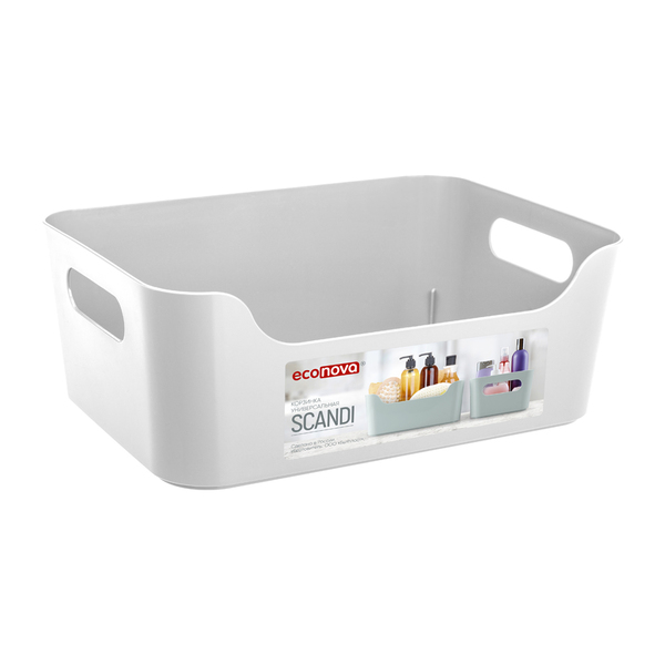Корзинка универсальная "SCANDI", 170х120х75мм, 1,2л (белый) (то)