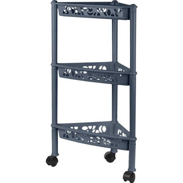 Этажерка 3-х секц.угловая Light космический серый (то)