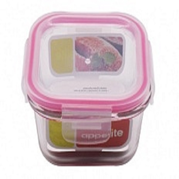 Контейнер стекл квадр 800мл роз ТМ Appetite