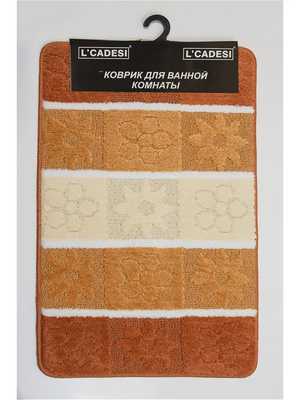 Набор ковриков 2шт. MULTI из пропилен. 50*80см терракотовый-светло-терракотовый