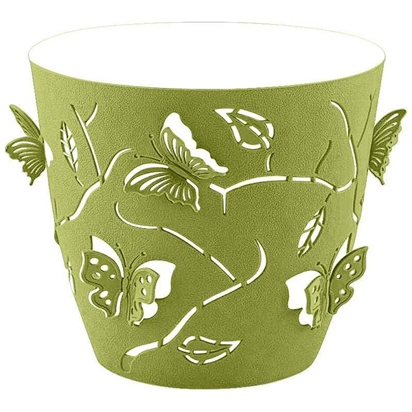 Горшок для цветов Plast Team Butterflies 2,5л D175мм круглый зеленое яблоко