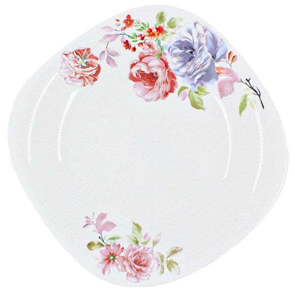 Тарелка обеденная 25*25*2см КВАДРА (стеклокерамика)