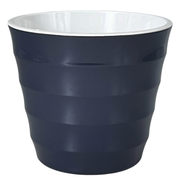 Горшок Лаура 9л с черной вкладкой Антрацит