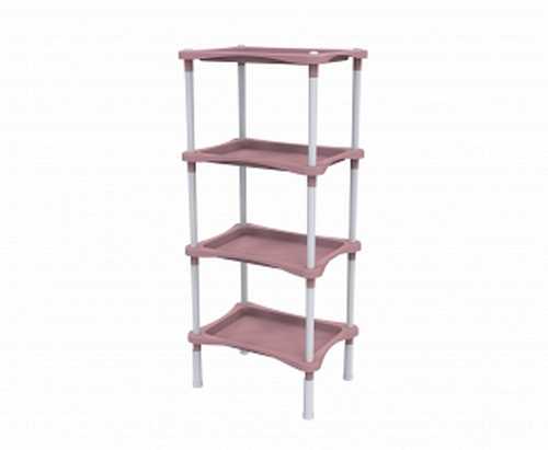 Этажерка с полками  Krita 4-х секц (коралл) (то)