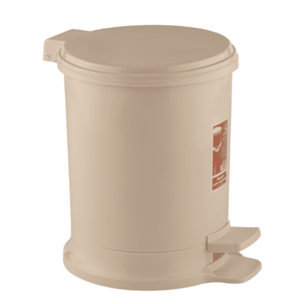 Ведро для мусора педальное 7л (слон.кость)