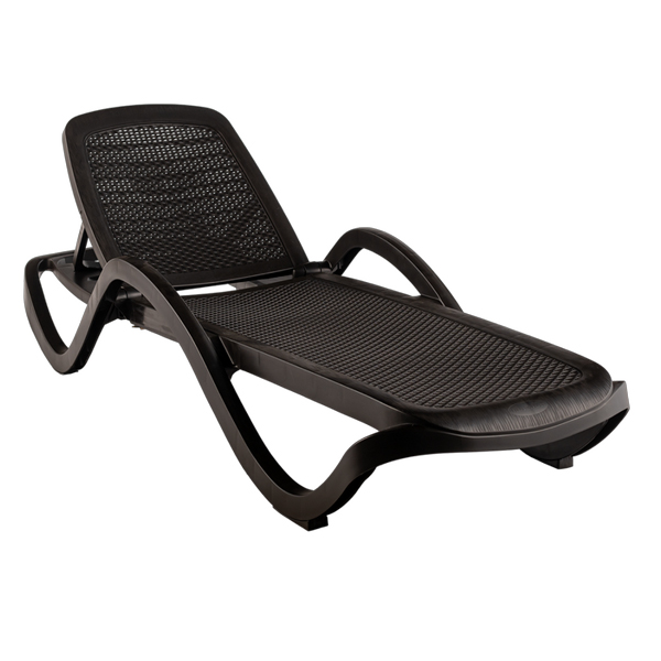 Шезлонг CAPRI плетеный 195х73х41 (шоколадный)