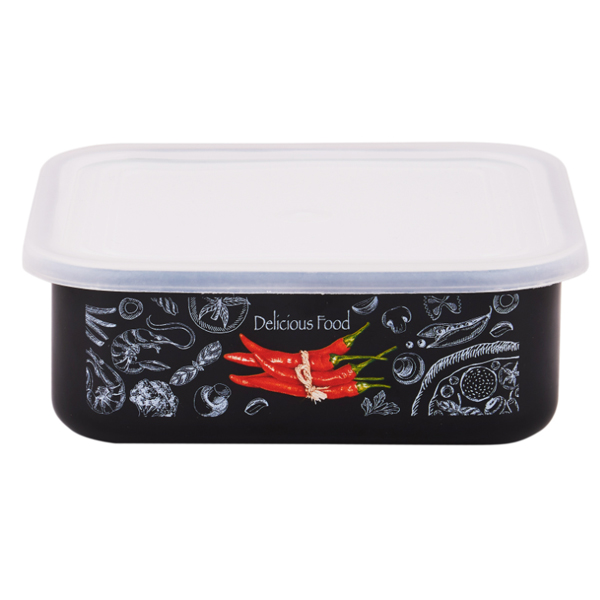 Лоток эмал Chilli 1,0л квадр пласт/кр TM Appetite