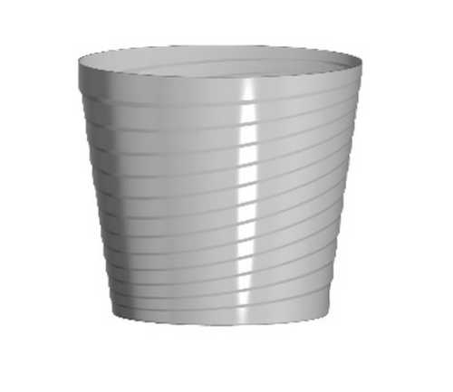 Горшок "Верона", D19, без поддона 3,8л серый муссон (то)