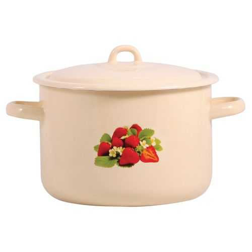 Кастрюля 4,3л  (эмаль) с рис в ассорт