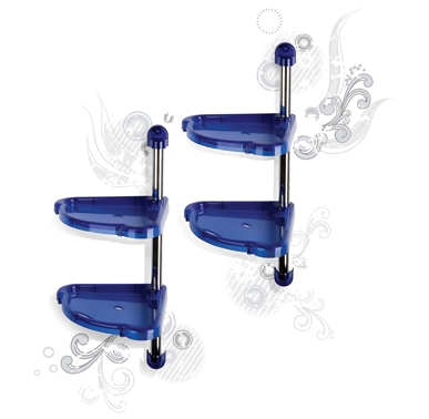 Этажерка угловая "Элансия" (снежно белый.)(то)