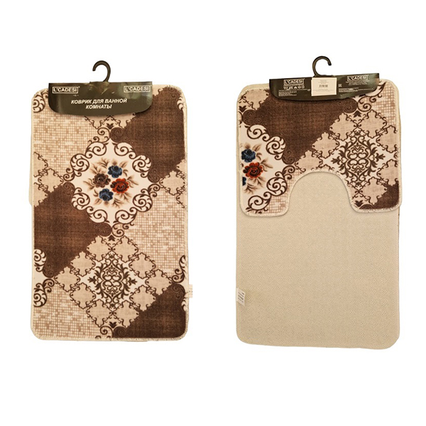 Комплект из 2 ковриков NOVA (полиэстер) 60x100 (60х50) арт 54062  бежевый Турция