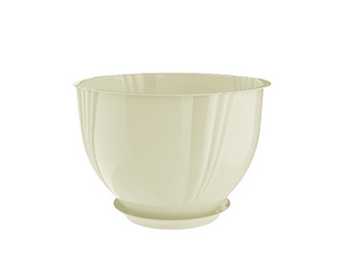 Кашпо Diana 0,65 л с поддоном (слоновая кость)(то)