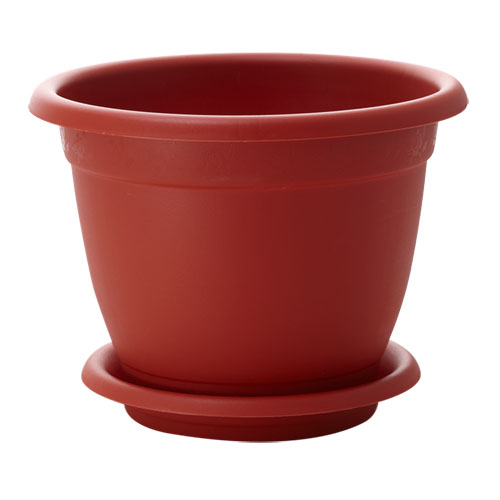 Горшок для цветов Борнео 21см/2,9л  с подставкой №4 терракотовый (то)
