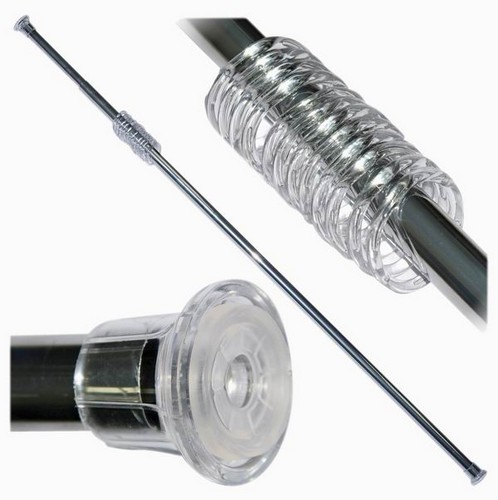 Карниз для ванной комнаты 280см (металлик)(хпп)