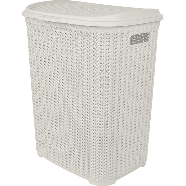 Корзина для белья Plast Team "Меланж" 65л молочный туман (то)