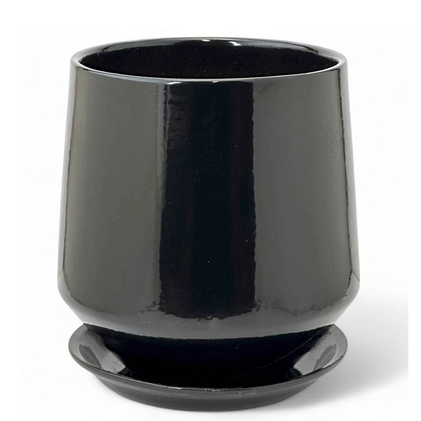Горшок Глянец виктория чёрный d13/h16см (ГЛ618/2)