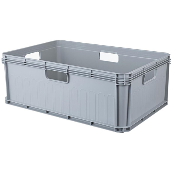 Ящик универсальный «ЕВРОБОКС» 600х400х220мм, 45л (Серый) (то)