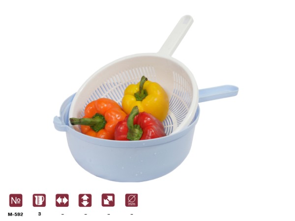 Дуршлаг с ручкой D220мм (и чашей) (микс) (то)