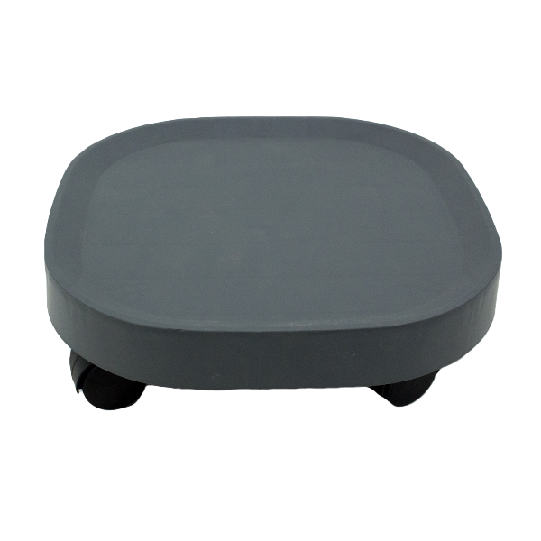 Подставка для цветов на колесах, 32см (цвет серый)