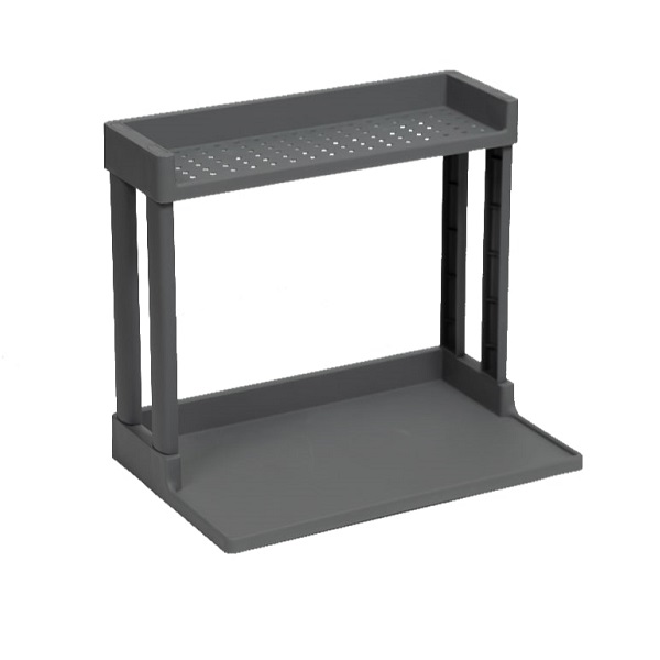 Подставка-органайзер VIKEA настольная 2-х ярусная (серый) (то)