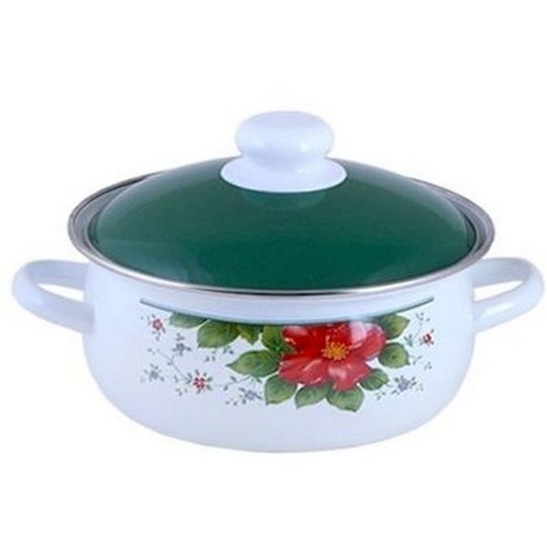 Кастрюля 3л. сферическая бел в ассорт