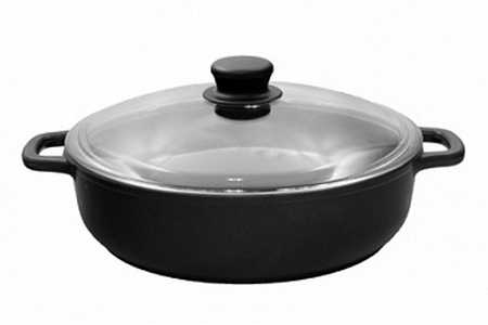 Жаровня а/пр литая 28см стекл/кр Доломит ТМ Традиция ТД9283