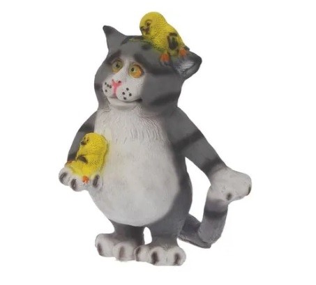 Кот с птичками