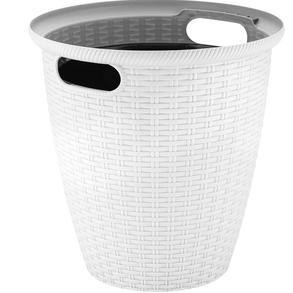 Кашпо напольное Rattan D470мм/50л с внутренним горшком 27л белоснеж.жасмин (то)