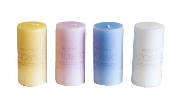 Свеча-столбик 5*10см цветная