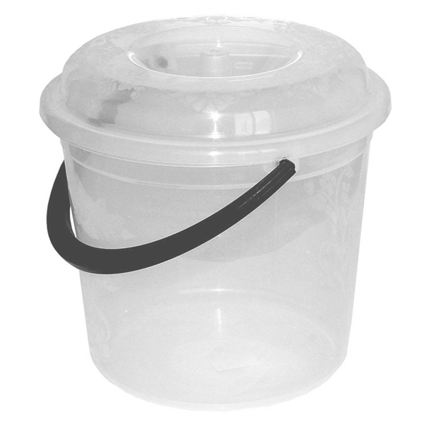 Ведро 10 л мерное с крышкой прозрачное