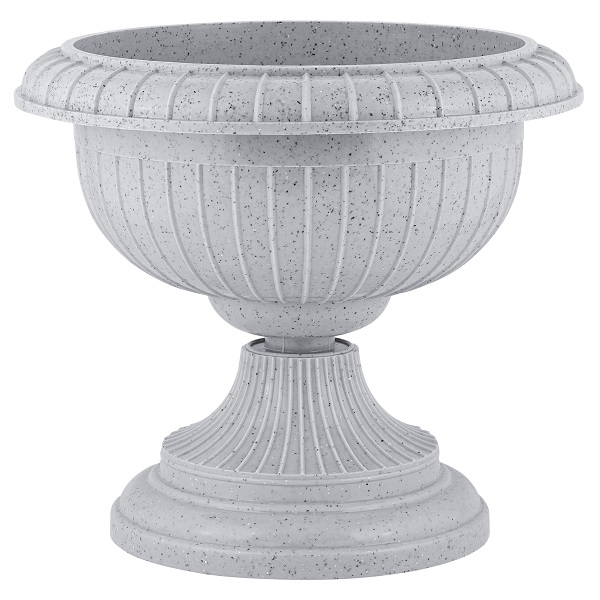 Вазон на ножке большой D-395мм 9,5л светлый камень (то)