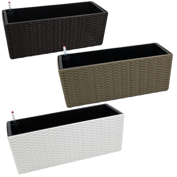 Ящик балконный 50*19*19см, с контролем уровня воды