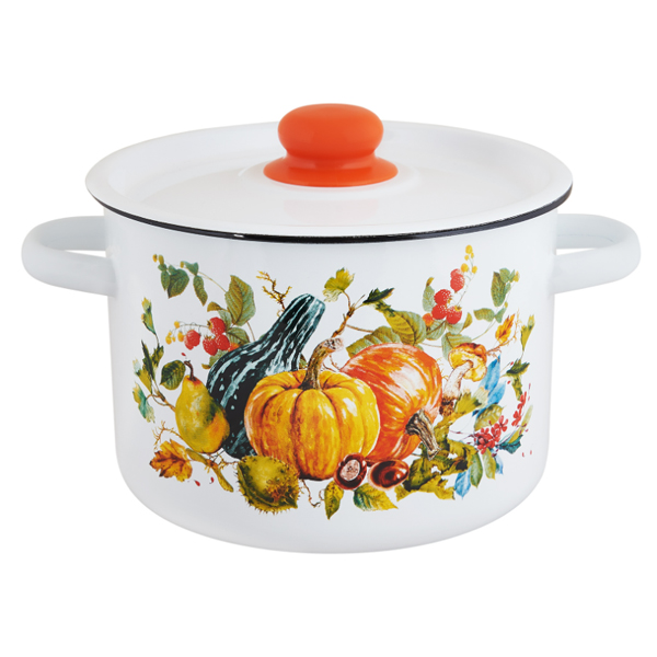 Кастрюля эмал цил Осень 1,5л ТМ Appetite