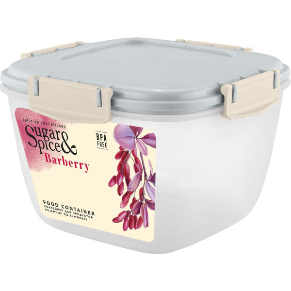 Контейнер д/продуктов Barberry 1,35л герм.квадр трюфель (то)