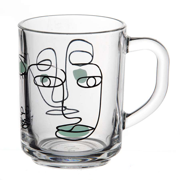 Кружка ФЕЙСЕС зел.250 мл 2 цв. (рис.29084/А)