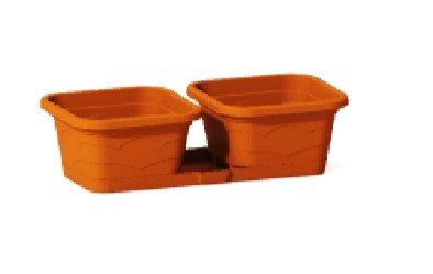 Цветочный дуэт "Валенсия", 2*2,9л, терракот (то)