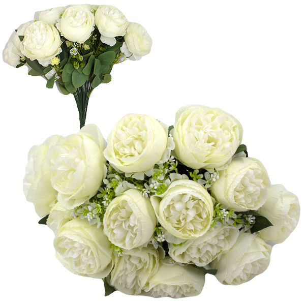 Букет искусственный РОЗЫ ПРЕМИУМ 15цветков h-45см